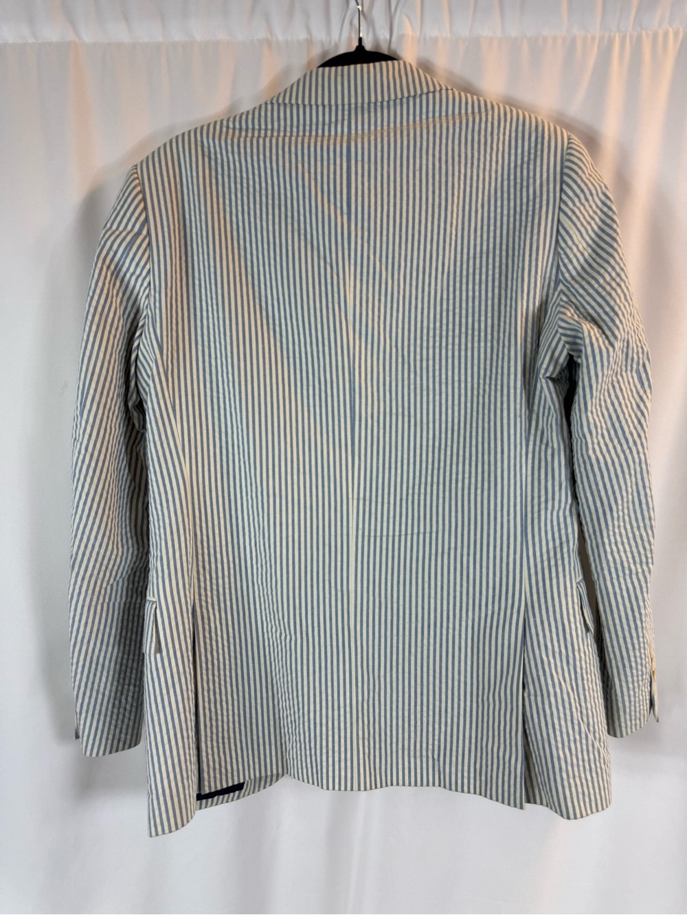 J. Crew Ludlow Fit Blue and White Seersucker Suit Jacket - Picture 10 of 15